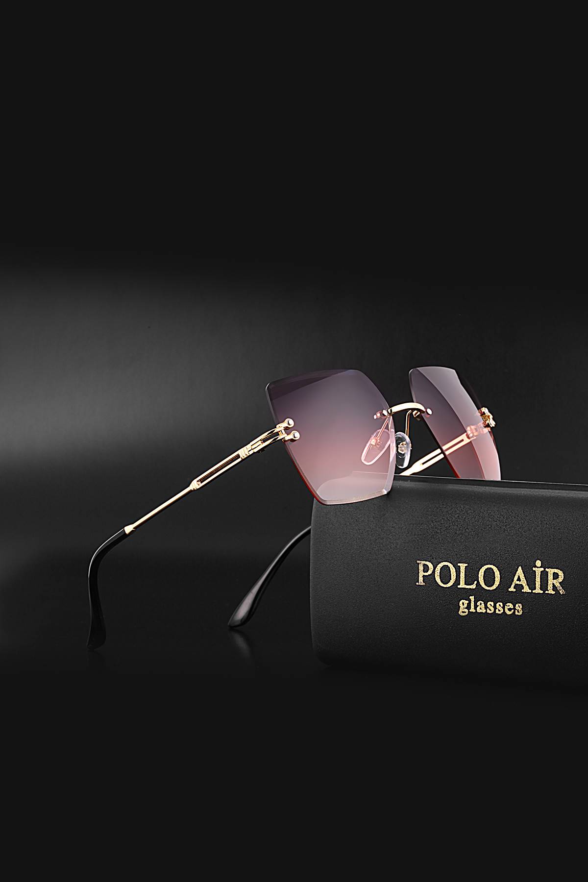 Polo Air Kadın Güneş Gözlüğü Pembe - Mor Renk Kristal Model PLG-2061C3