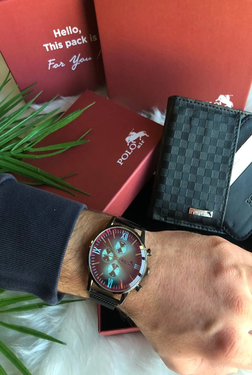 Polo Kişiye Özel Erkek Kol Saati Kapıda Ödeme Hediye Paketli      PL-0654E1x
