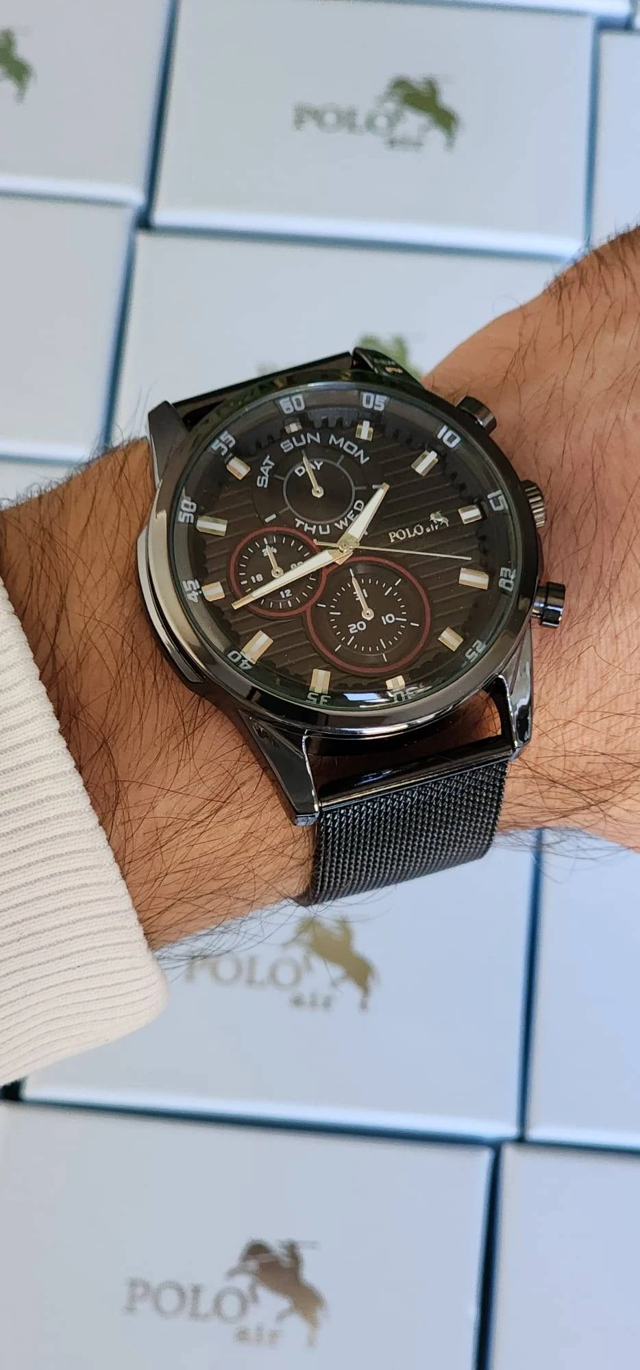 Polo Air Kapıda Ödeme Erkek Kol Saati Kişiye Özel Hediye Paketli  PL-0637E1x