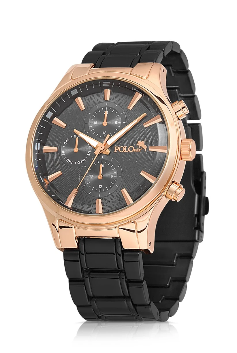 Polo Air Erkek Kombin Set Kol Saati Cüzdan Kartlık Kemer Anahtarlık Özel Kutusunda Taba Set PL-0706E2