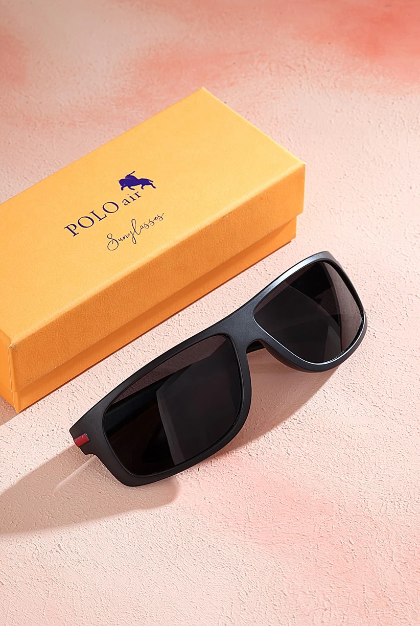 Polo Air  Erkek Polarize  Motorcu Güneş Gözlüğü Parlak Siyah PLG-2073C1