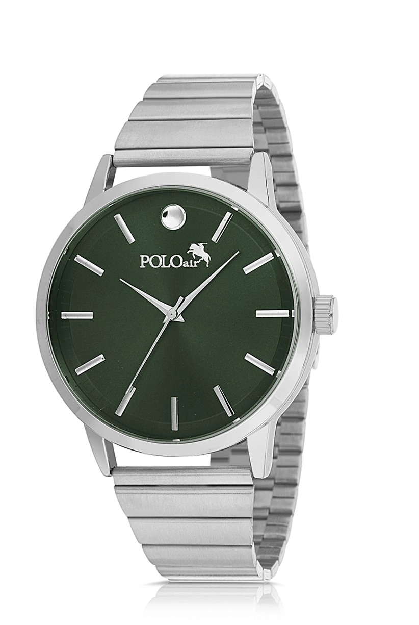 Polo Air Klasik Erkek Kol Saati Gümüş-Yeşil Renk PL-0732E6x