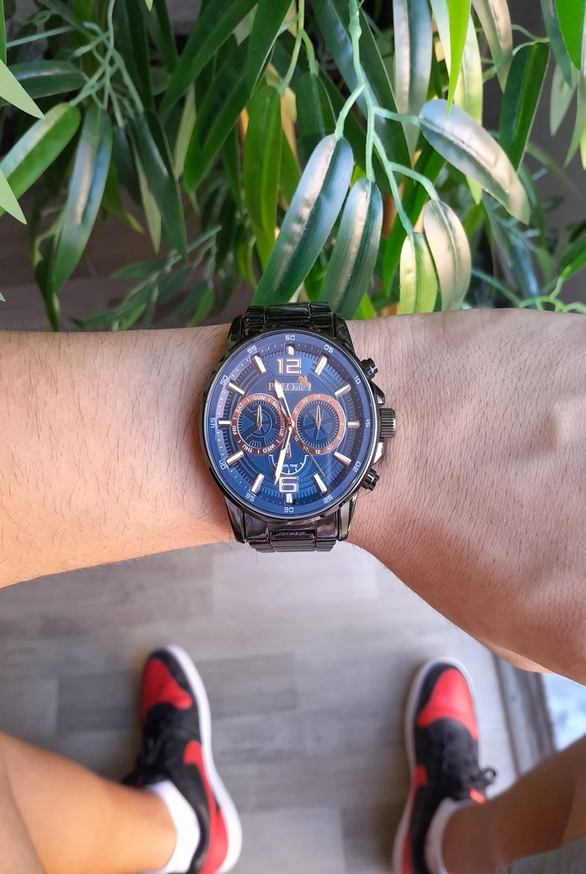 Polo Air Metal Kordon Spor Erkek Kol Saati Siyah-Lacivert Renk PL-0730E3x