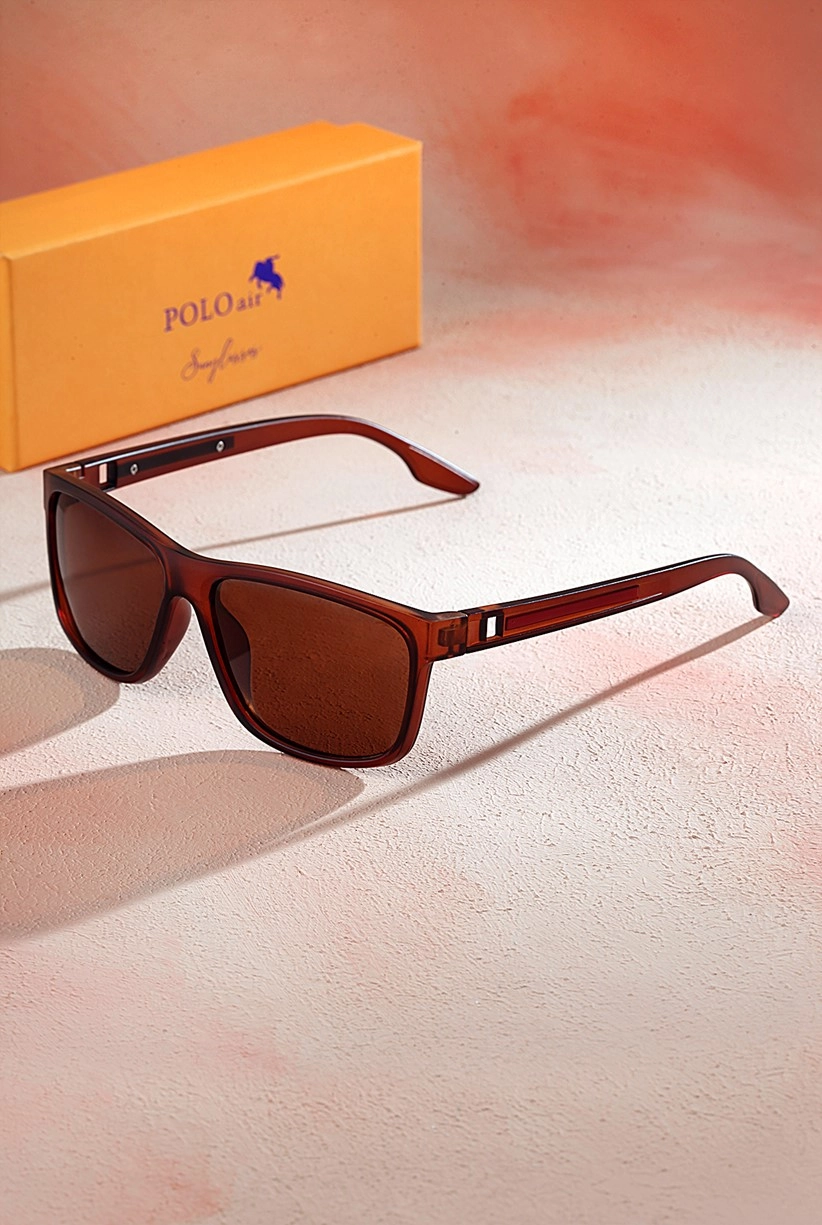 Polo Air Polarize Erkek Güneş Gözlüğü Parlak Kahverengi PLG-2075C4