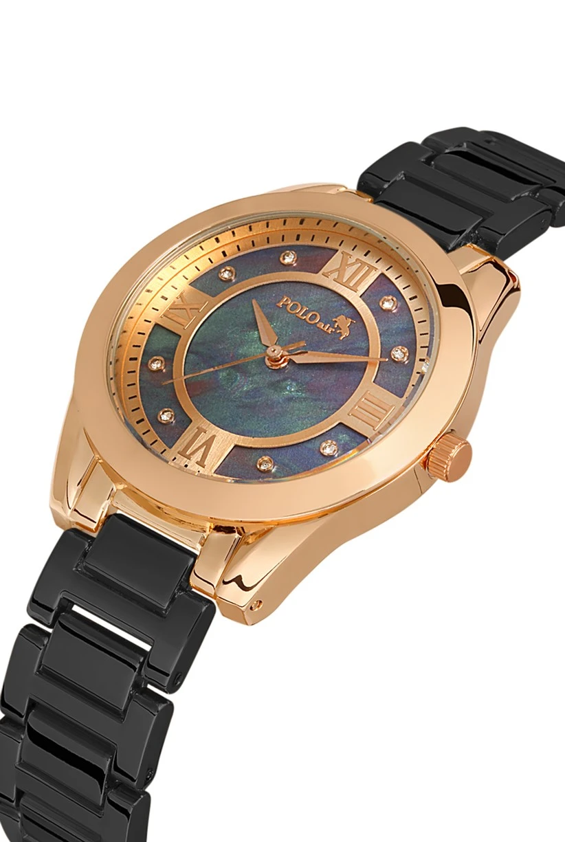 Polo Air Premium Set Kadın Kol Saati Gözlük Parfüm Set Kombin Siyah Renk st-2080s4