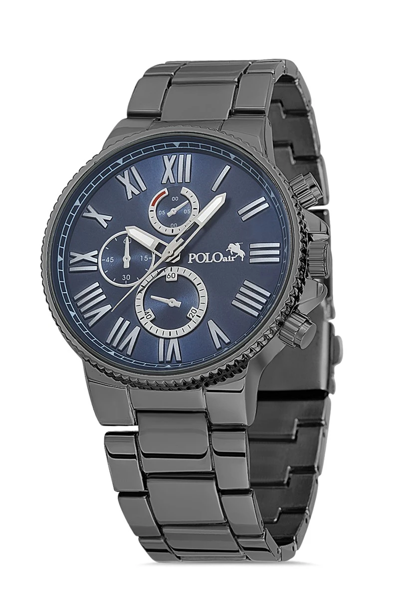 Polo Air Romen Rakamlı Erkek Kol Saati Siyah-Lacivert Renk PL-0699E2x
