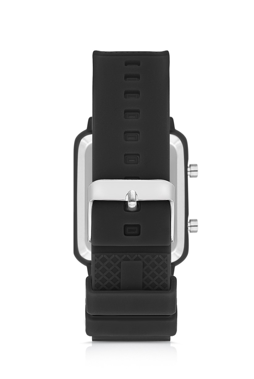 Polo Air Silikon Kordon Dijital Kadın Kol Saati Siyah Renk PL-1461B5