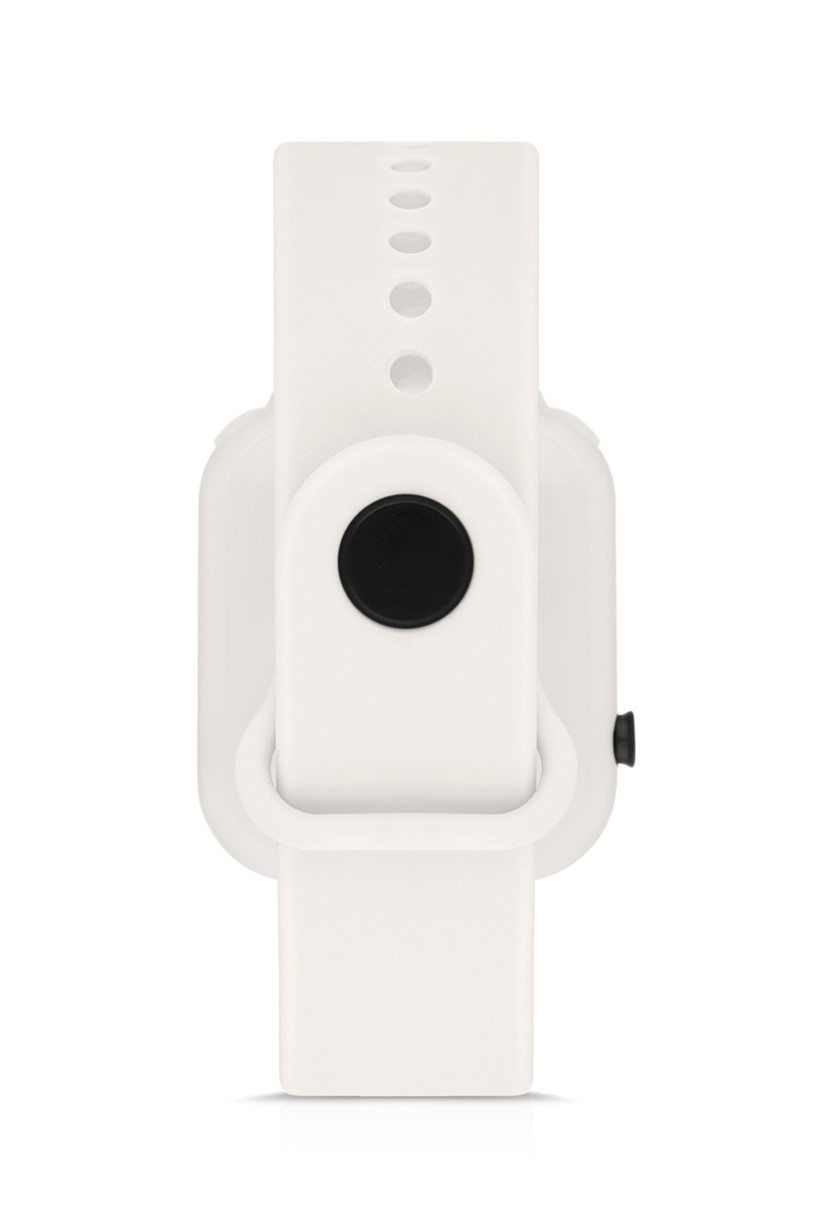 Polo Air Silikon Kordon Dijital Renkli Işıklı Unisex Kol Saati Beyaz Renk PL-1460B1