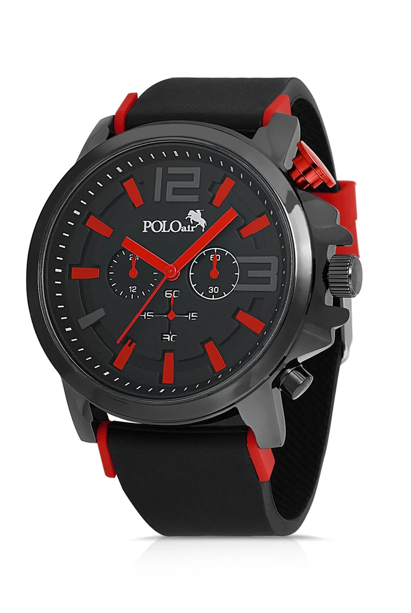 Polo Air Spor Erkek Kol Saati Kemer Cüzdan Kartlık  50ml Parfüm Kombin Set Özel Kutusunda PL-0728E2