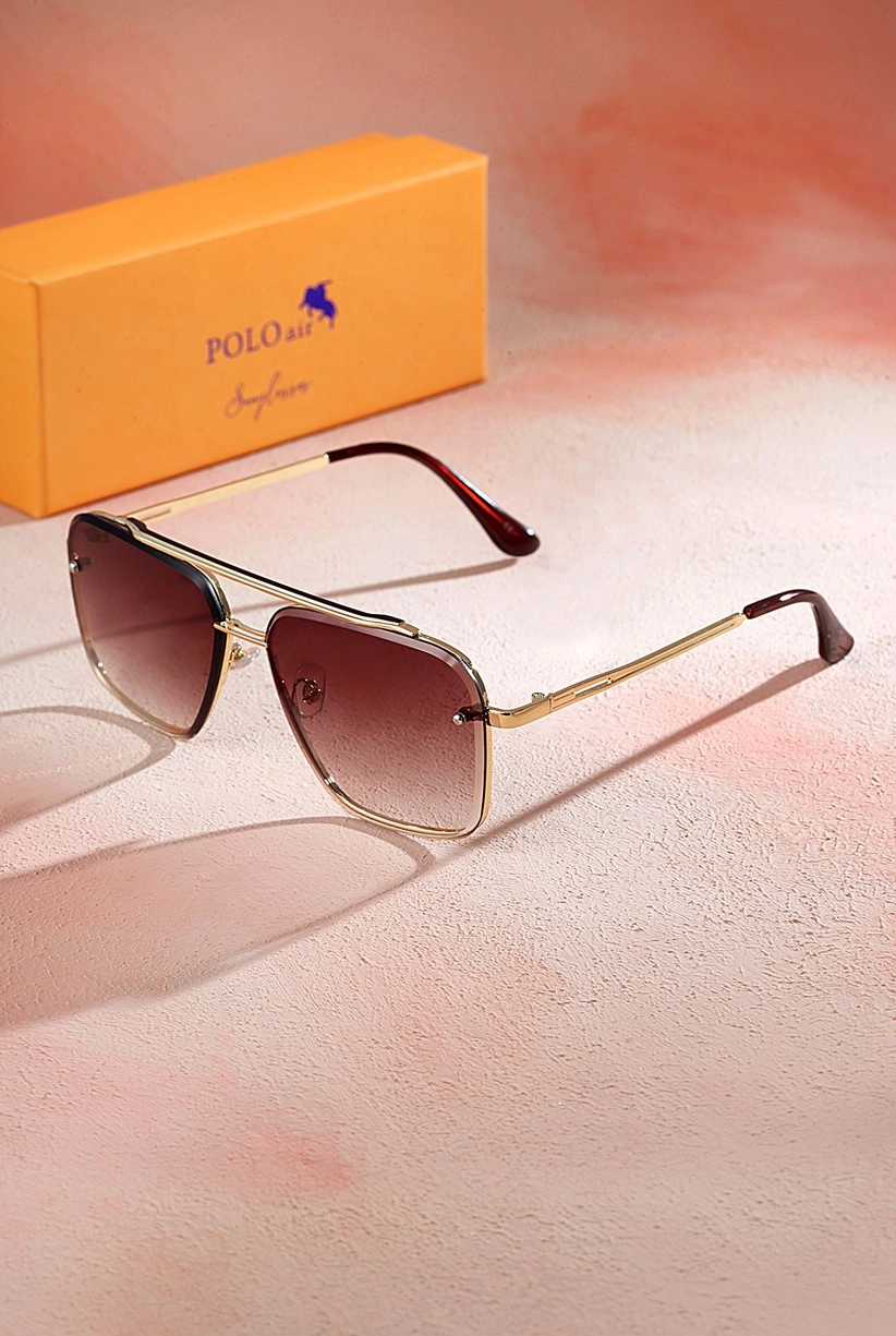 Polo Air Unisex Kristal Uv 400 Korumalı Güneş Gözlüğü kahverengi PLG-2070C6