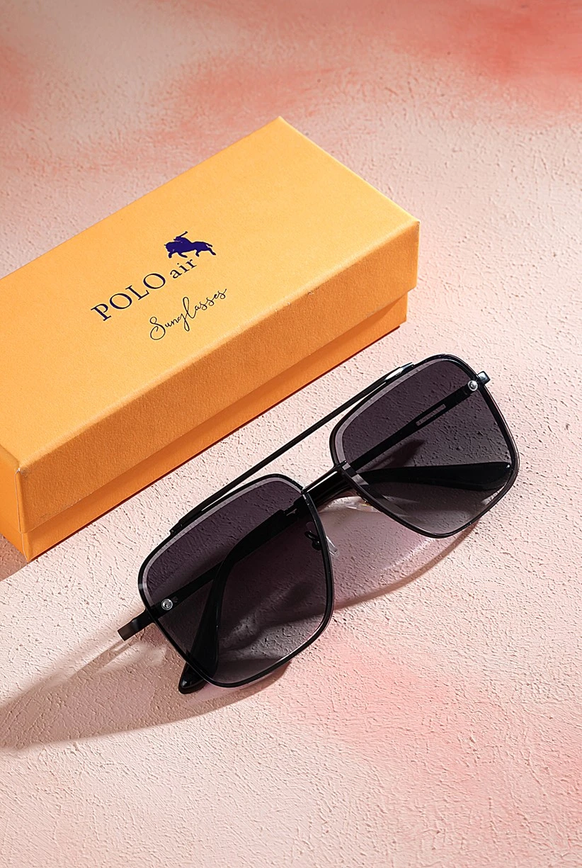 Polo Air Unisex Kristal Uv 400 Korumalı Güneş Gözlüğü Siyah PLG-2070C1
