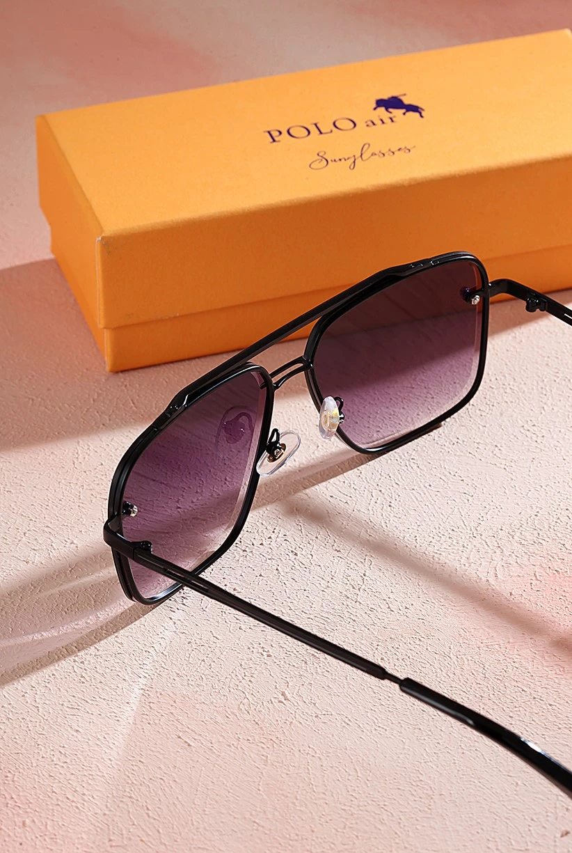 Polo Air Unisex Kristal Uv 400 Korumalı Güneş Gözlüğü Siyah PLG-2070C1