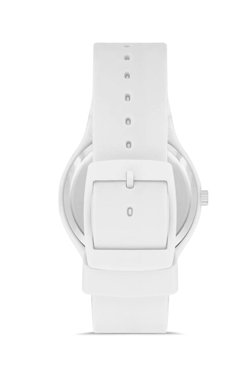 Polo Air Unisex Silikon Kordon Gün Ay Takvimli Kol Saati Beyaz Renk PL-1462B1