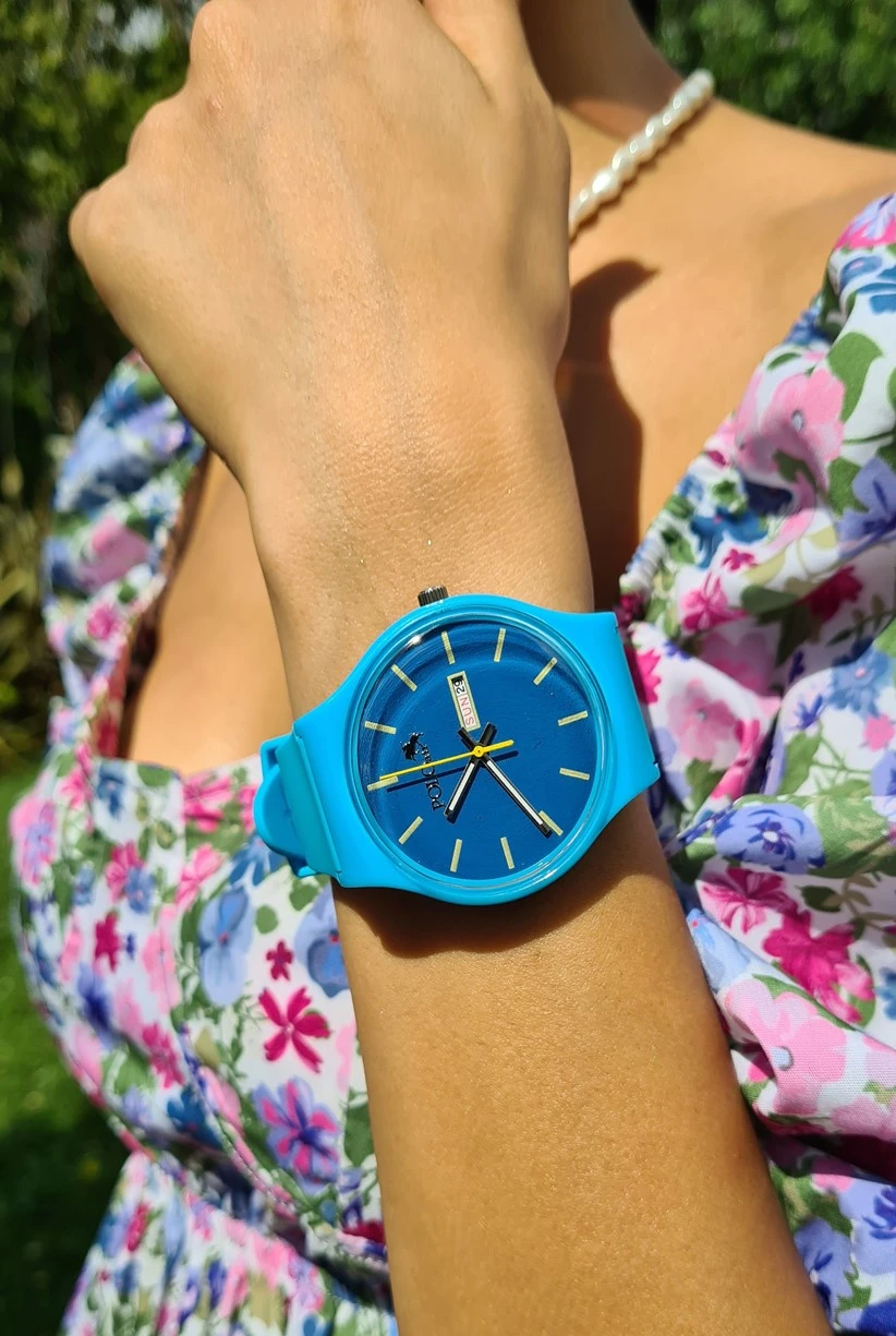 Polo Air Unisex Silikon Kordon Gün Ay Takvimli Kol Saati Mavi Renk PL-1462B11