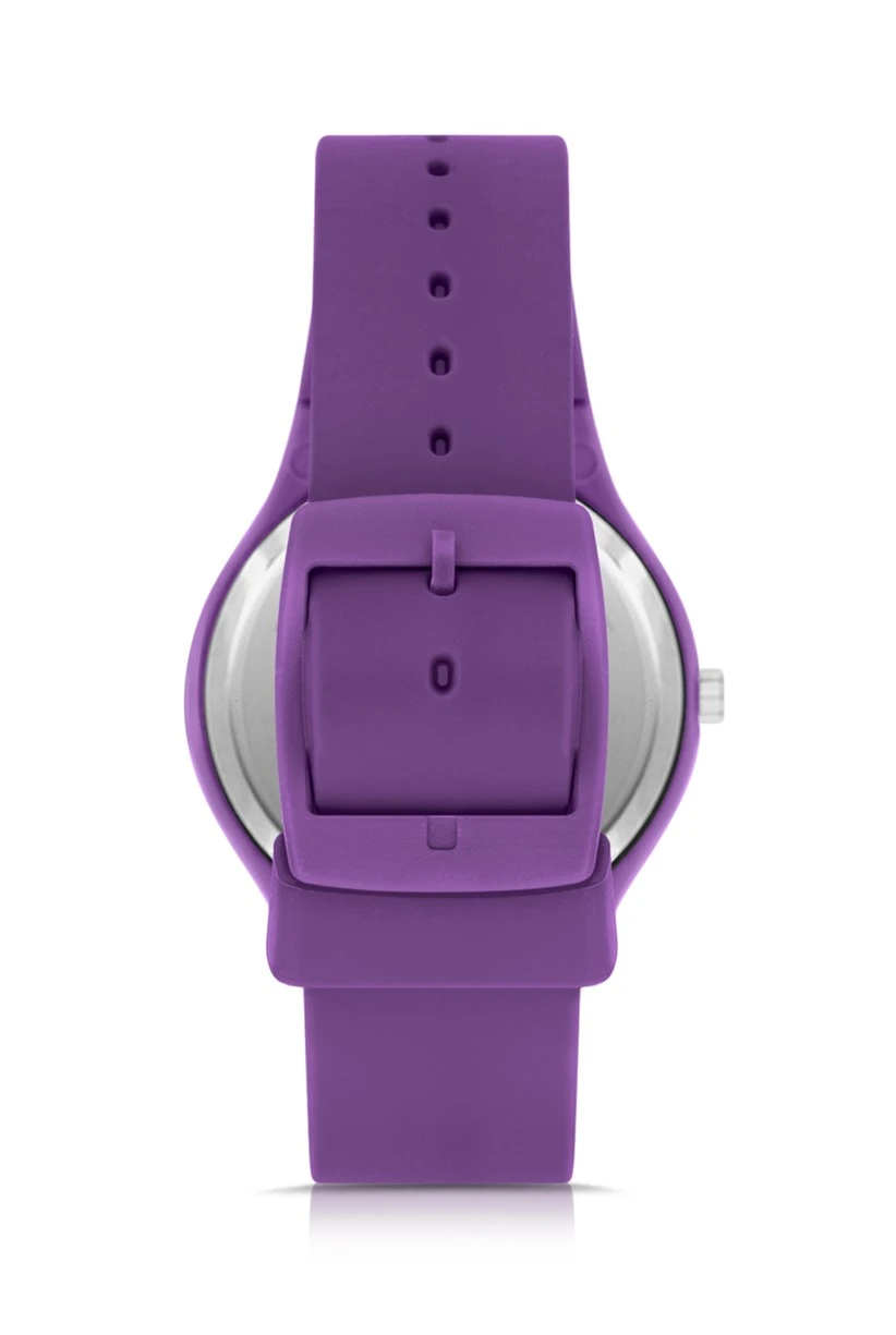 Polo Air Unisex Silikon Kordon Gün Ay Takvimli Kol Saati Mor Renk PL-1462B5