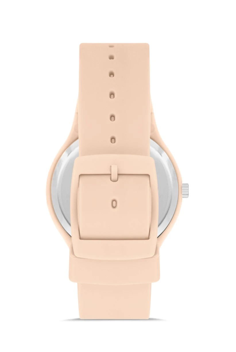 Polo Air Unisex Silikon Kordon Gün Ay Takvimli Kol Saati Toz Pembe Renk PL-1462B9