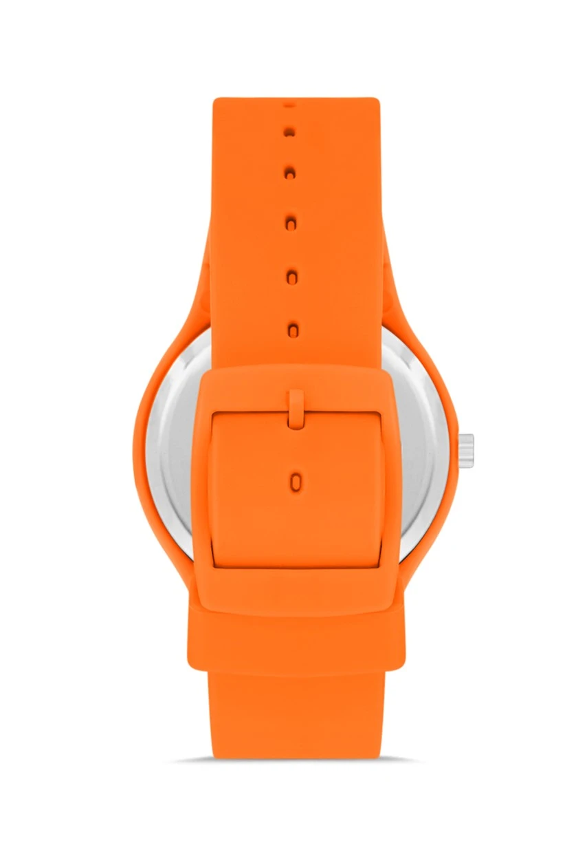 Polo Air Unisex Silikon Kordon Gün Ay Takvimli Kol Saati Turuncu Renk PL-1462B7