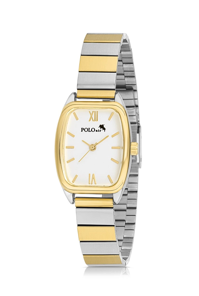 Polo Air Vintage Kadın Kol Saati Dorika Bileklik Kombin Gümüş-Altın Renk PL-1445B4