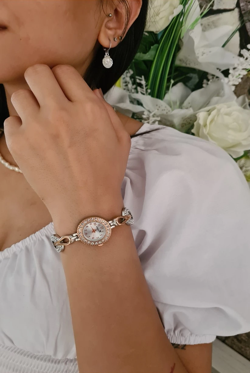 Polo Air Zarif Vintage Kadın Kol Saati Bakır-Gümüş Renk PL-1446B5x