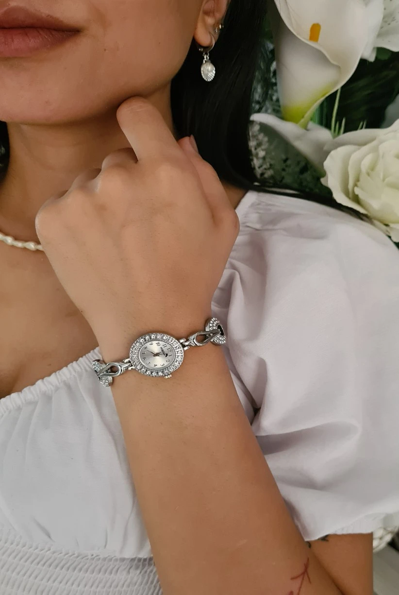 Polo Air Zarif Vintage Kadın Kol Saati Gümüş Renk PL-1446B2x
