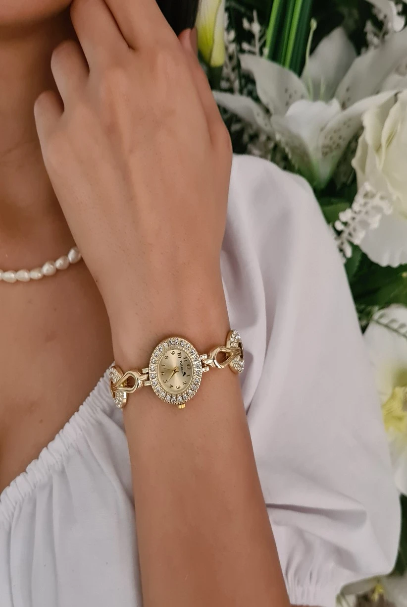 Polo Air Zarif Vintage Kadın Kol Saati Sarı Renk PL-1446B1x