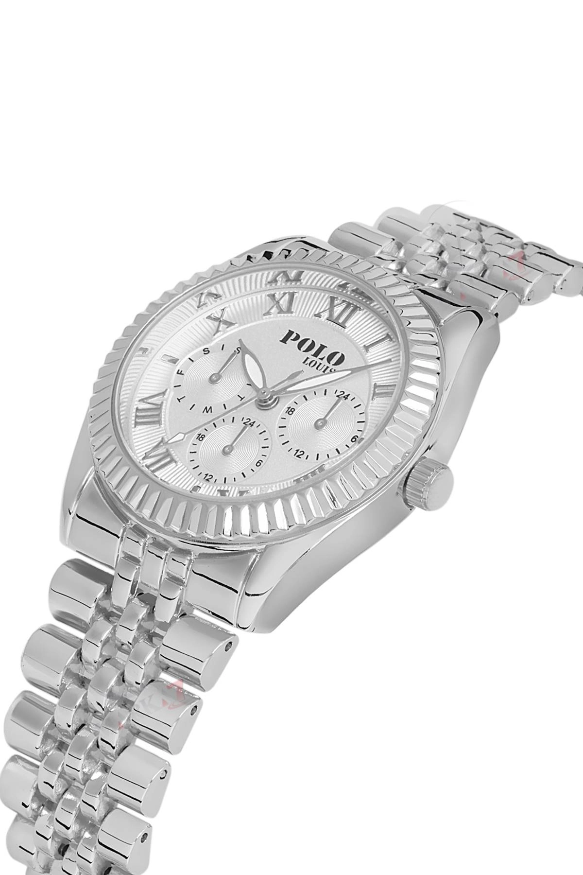 Polo Louis Kadın Kol Saati Gümüş Renk Beyaz Kadran PL-1395B2x