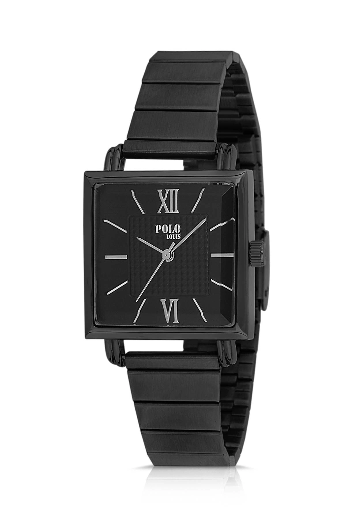 Polo Louis Kare Şık Kadın Kol Saati Siyah Renk Kutulu PL-1413B3x