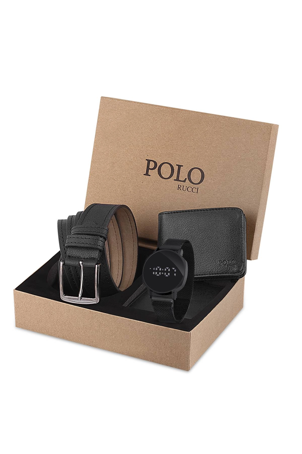 Polo Rucci Dijital Erkek Kol Saati Cüzdan ve Kemer Seti PL-0576E1