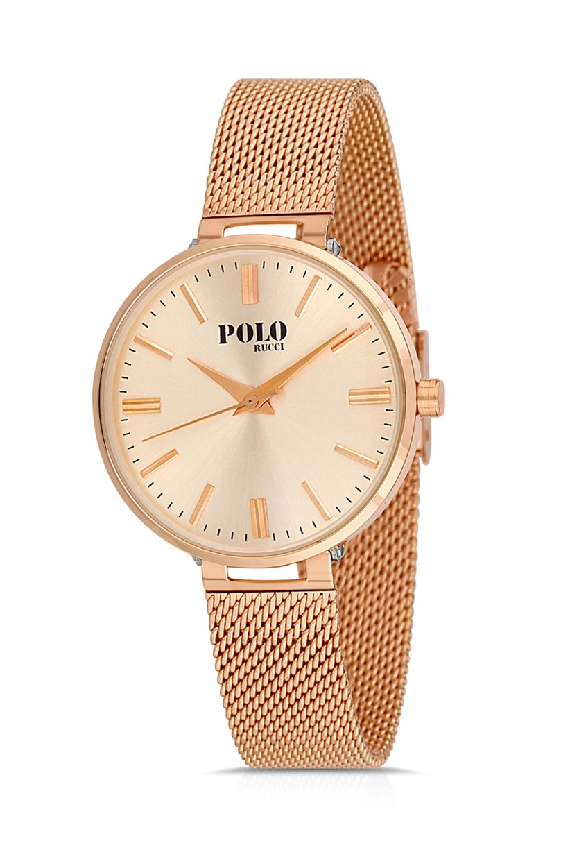 Polo Rucci Hasır Kordon Kadın Kol Saati Bakır Renk PL-1458B3x