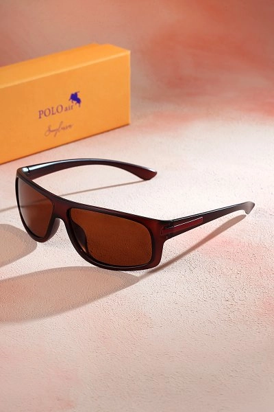 Polo Air  Erkek Polarize  Motorcu Güneş Gözlüğü Parlak Kahverengi PLG-2073C2