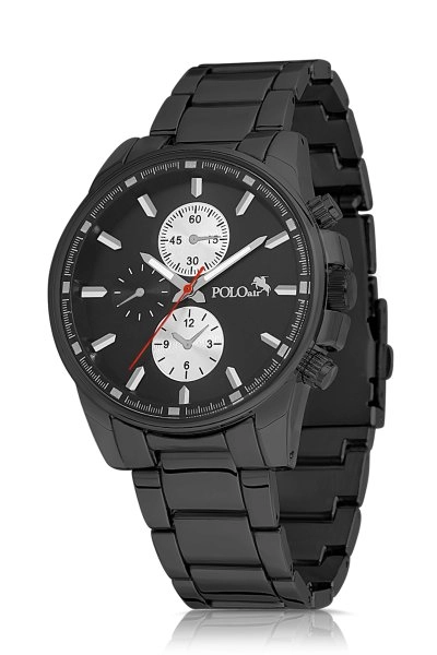 Polo Air Metal Kordon Spor Erkek Kol Saati Siyah Renk PL-0725E1x