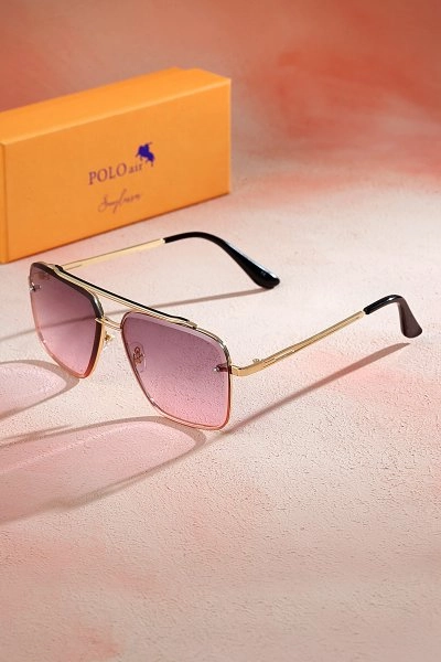 Polo Air Unisex Kristal Uv 400 Korumalı Güneş Gözlüğü Pembe Renk PLG-2070C8
