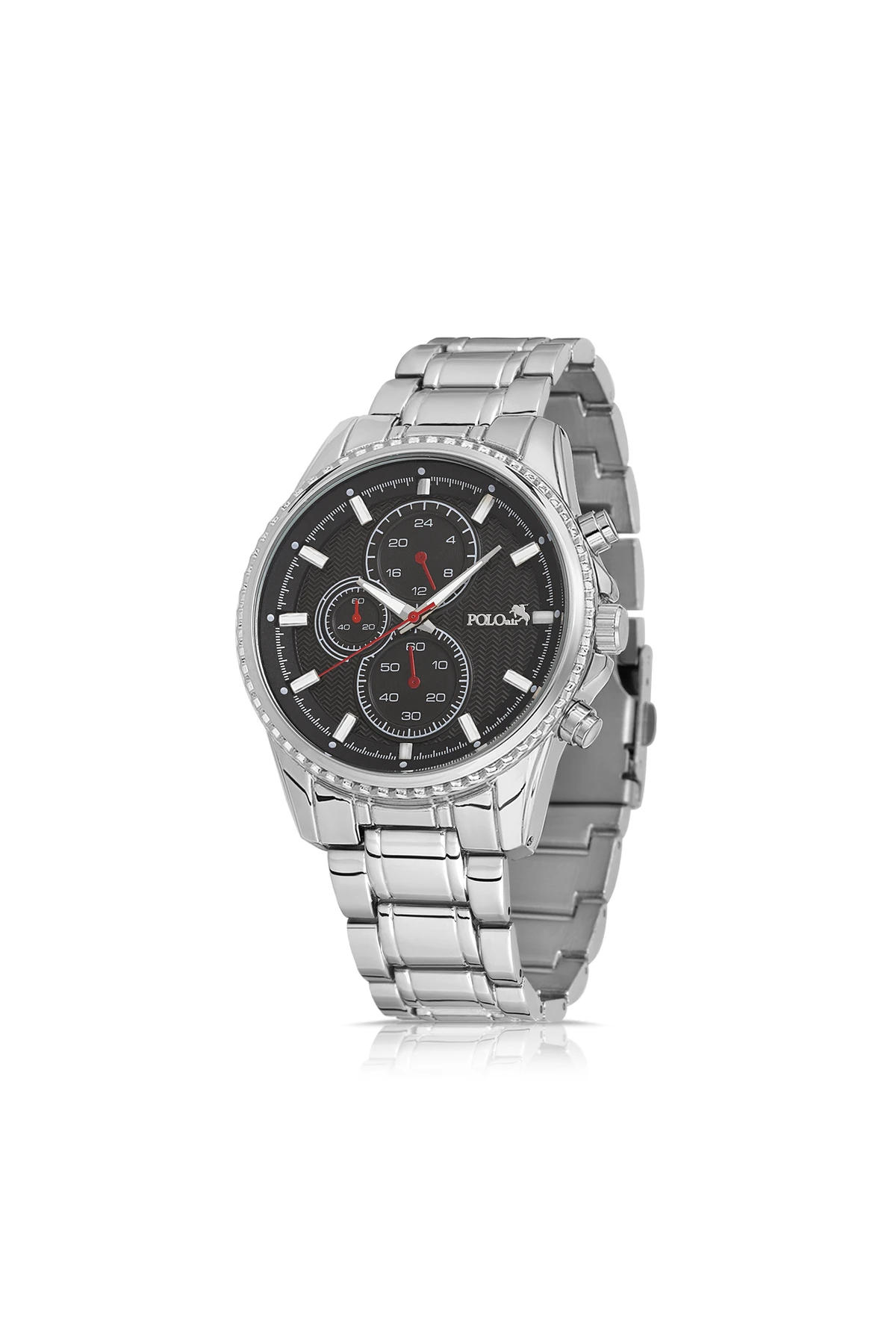 Cüzdan Kartlık Kemer Parfüm Saat Seti Gümüş Renk PL-0786E3 PL-0786E3