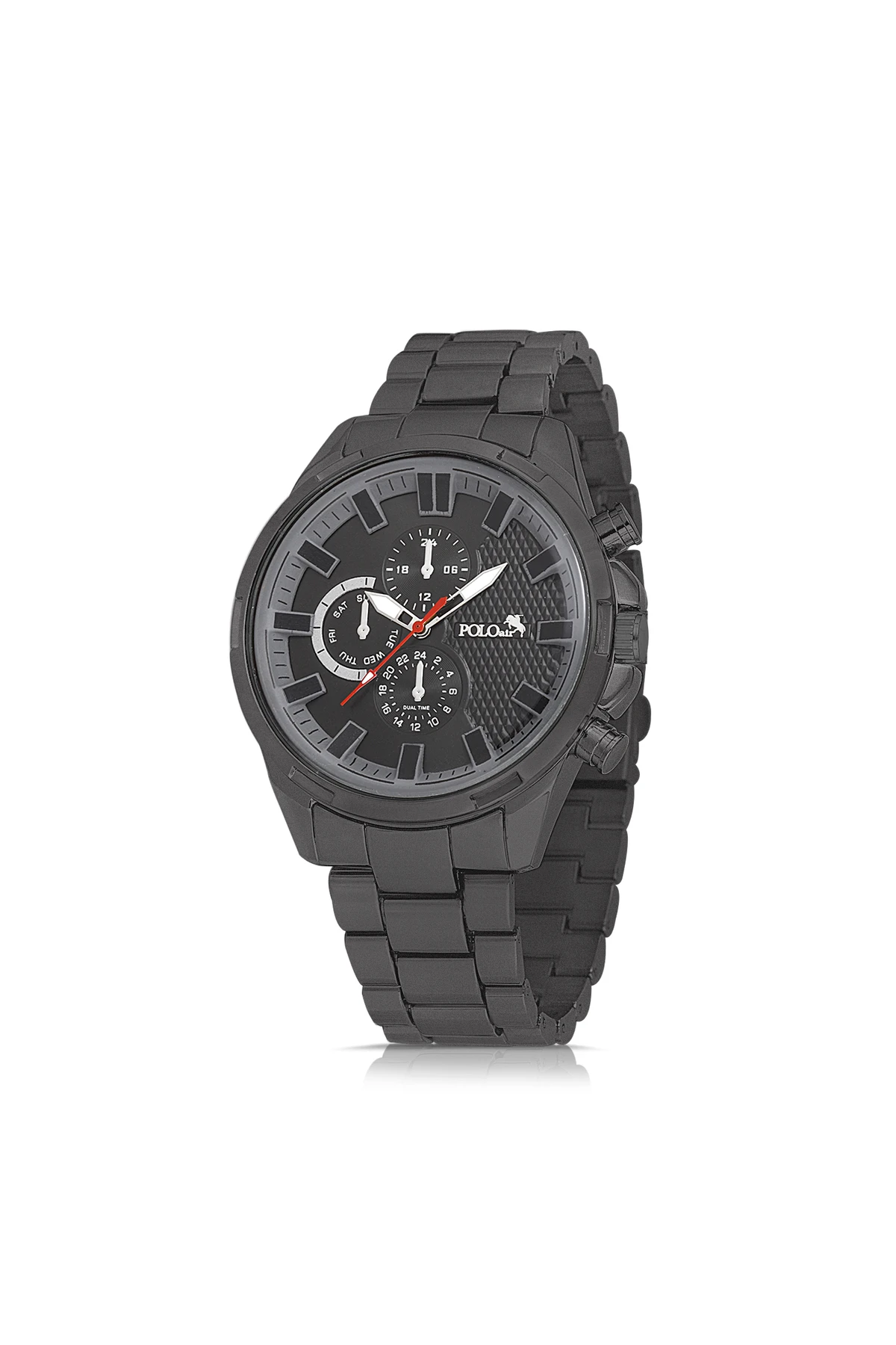 Cüzdan Kartlık Kemer Saat Anahtarlık Set Gri Renk PL-0777E5