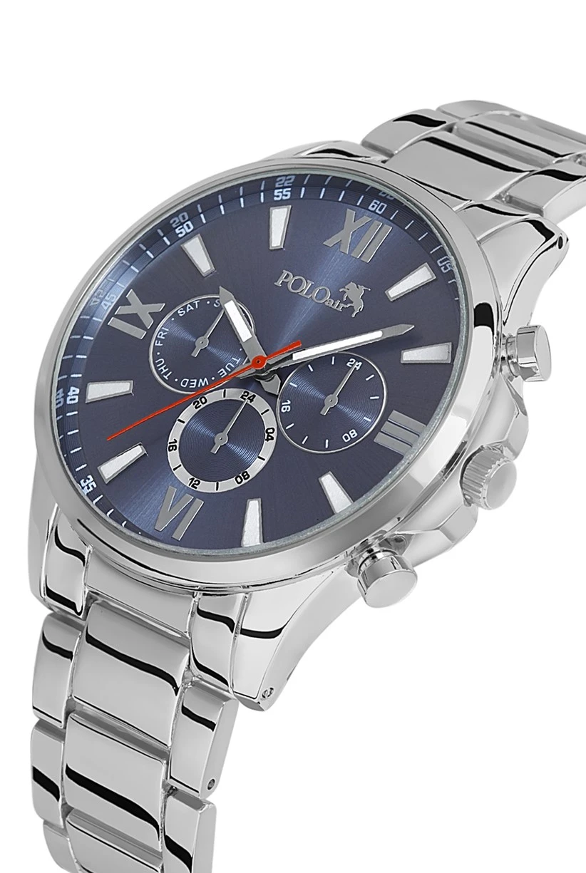 Erkek Kol Saati Gümüş-Mavi Renk PL-0797E4x
