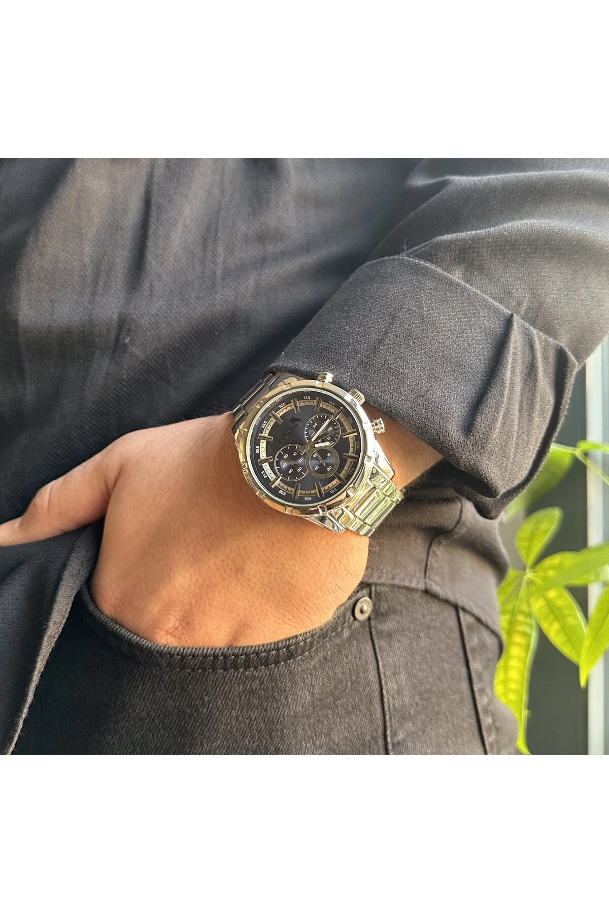 Erkek Spor Kasa Kol Saati Gümüş-İçi Mavi Renk PL-0774E2x