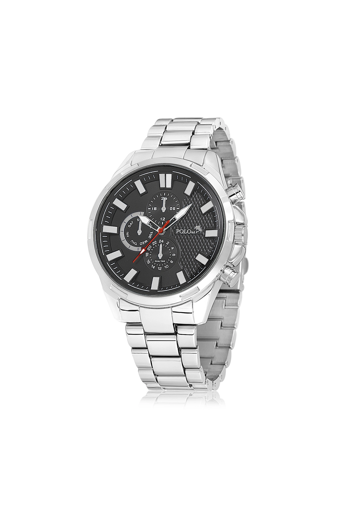Metal Kasa Erkek Kol Saat Gümüş-İçi Siyah Renk PL-0778E7x PL-0778E7x