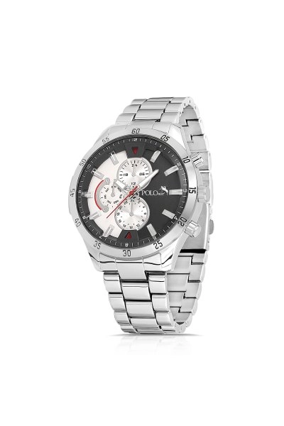 Erkek Kol Saati Gümüş-Siyah Renk PL-0790E4x