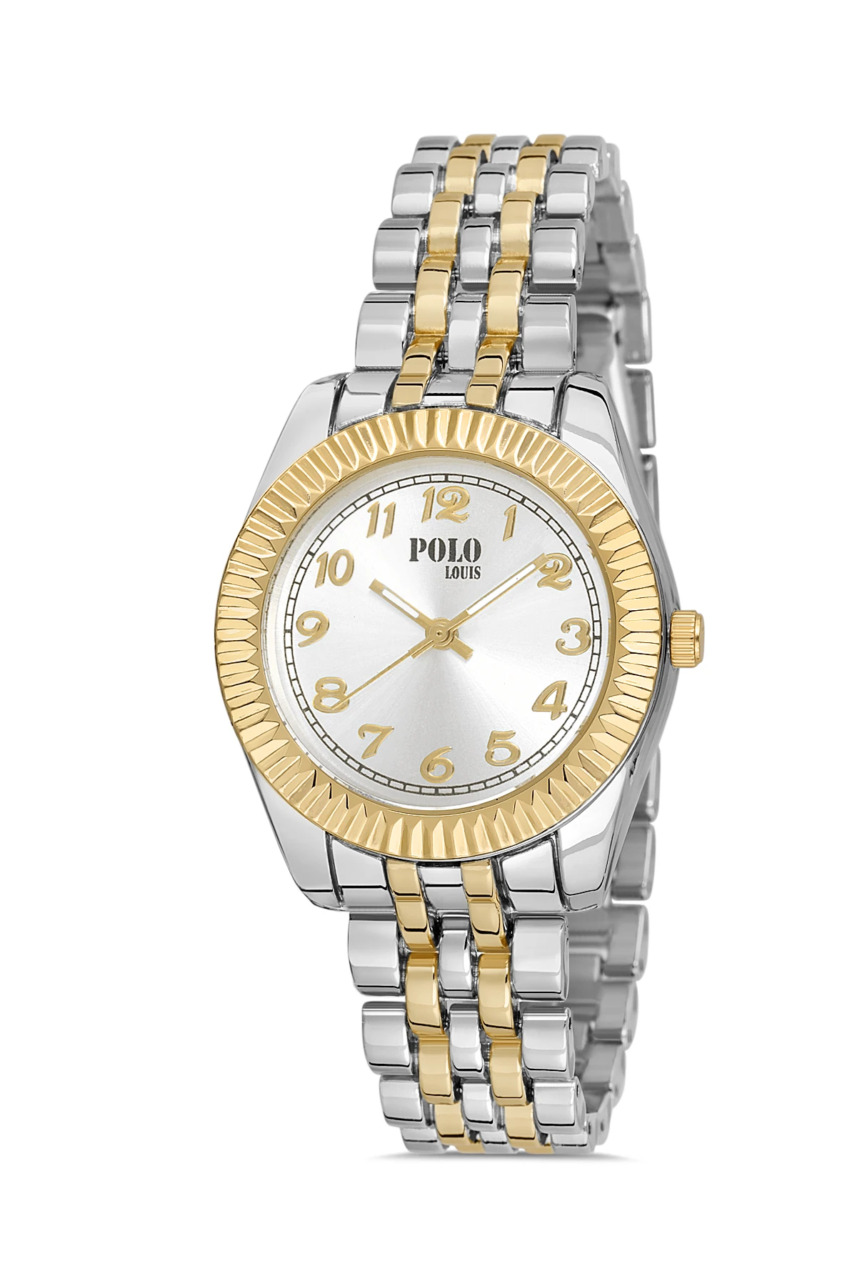 Polo Air Spor Şık Kadın Kol Saati Gümüş-Altın Renk PL-1472B4x