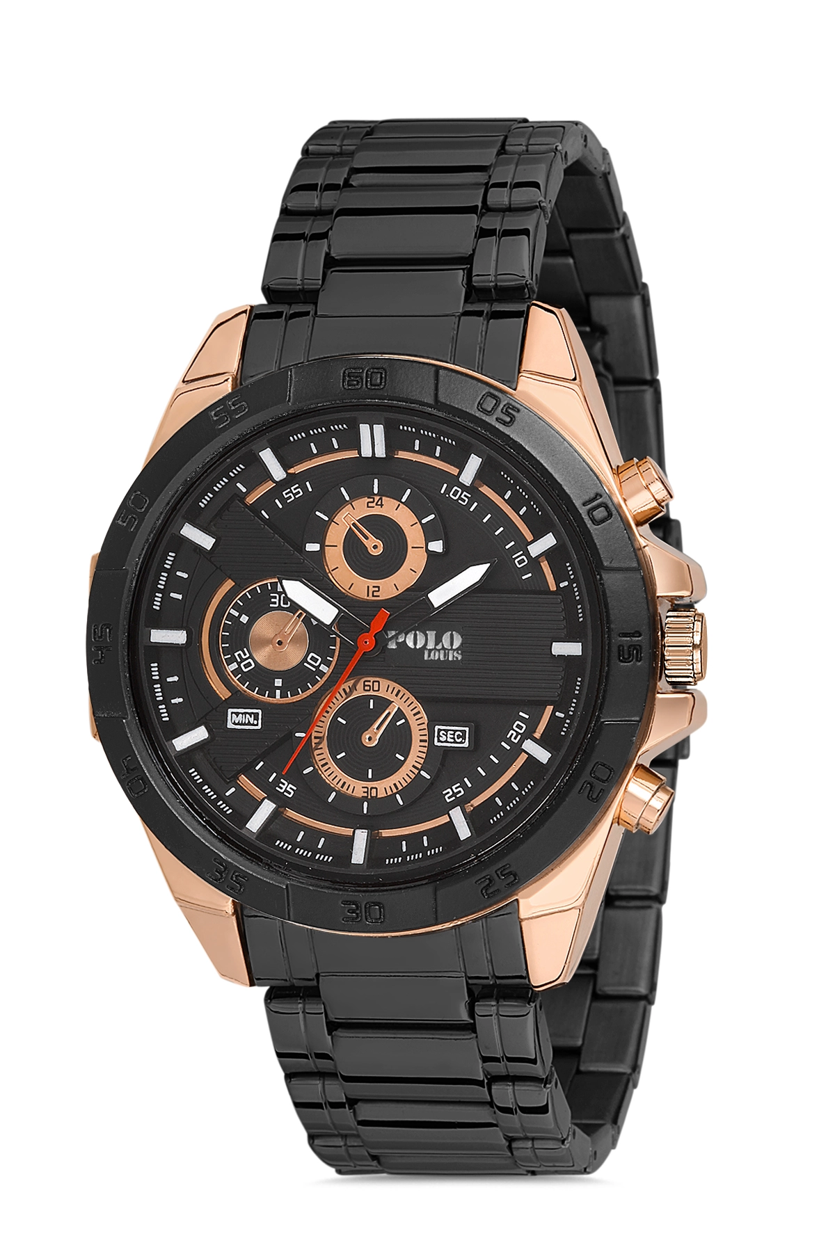 Polo Louıs Spor Erkek Kol Saati Siyah Bakır Kasa Renk PL-0828E4x