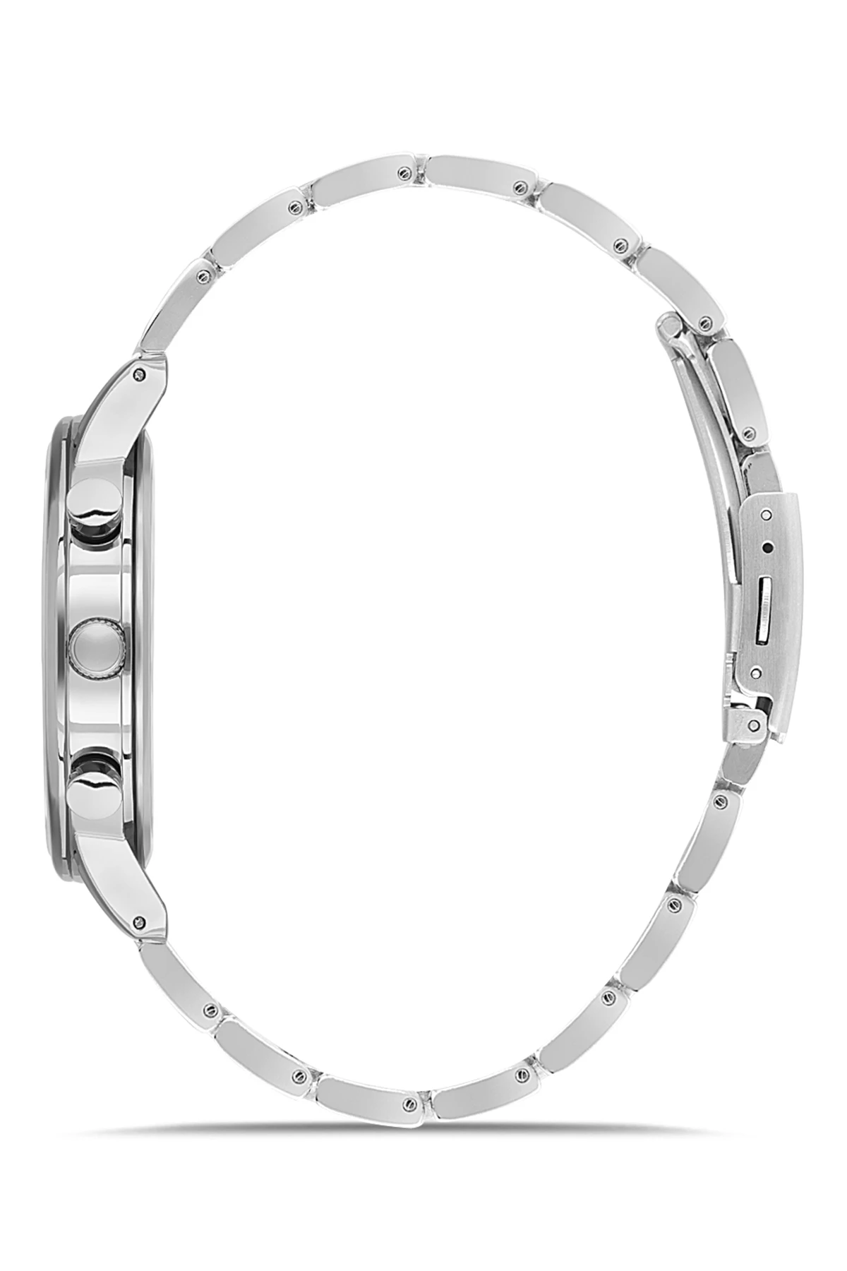 Erkek Set Kombin Metal Kordon Saat Cüzdan Karlık Özel Kutusunda Gümüş İçi Siyah PL-0825E2
