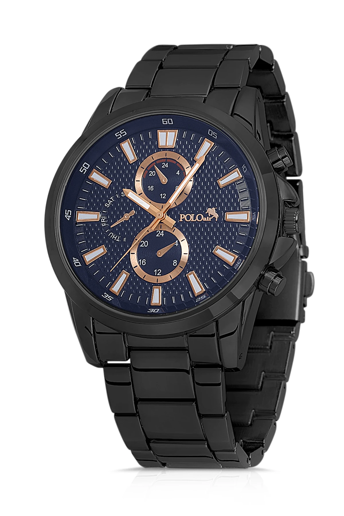 Polo Air Spor Erkek Kol Saati Siyah-İçi Lacivert Renk PL-0831E7x