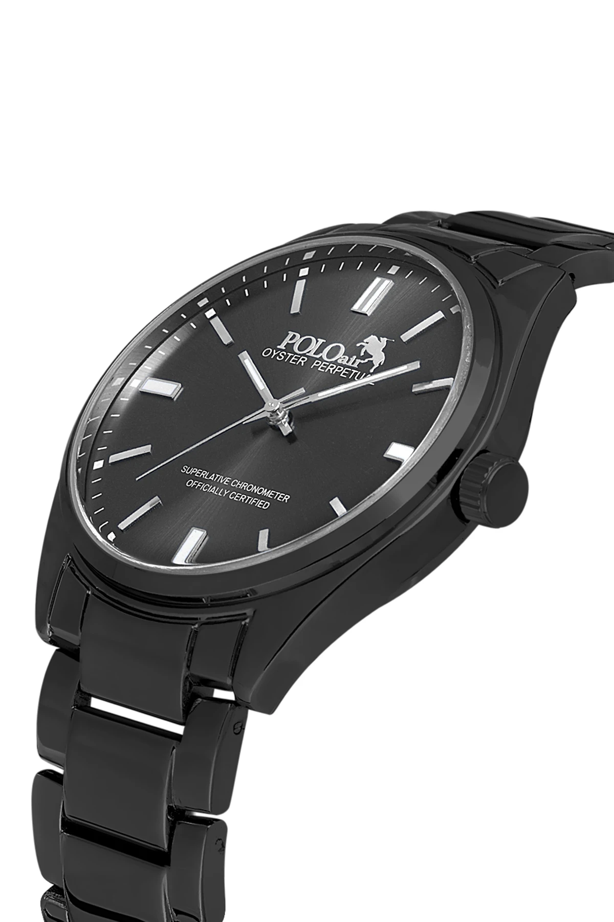 Polo Air  Klasik Metal Kordon Erkek Kol Saati Siyah PL-0832E1x