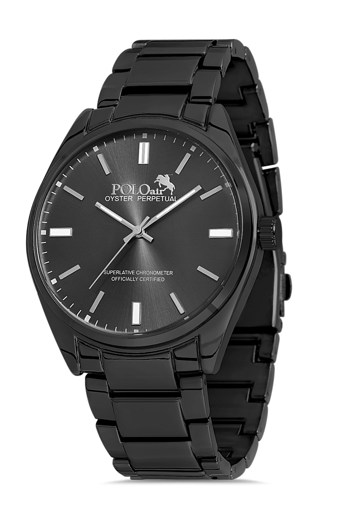 Polo Air  Klasik Metal Kordon Erkek Kol Saati Siyah PL-0832E1x