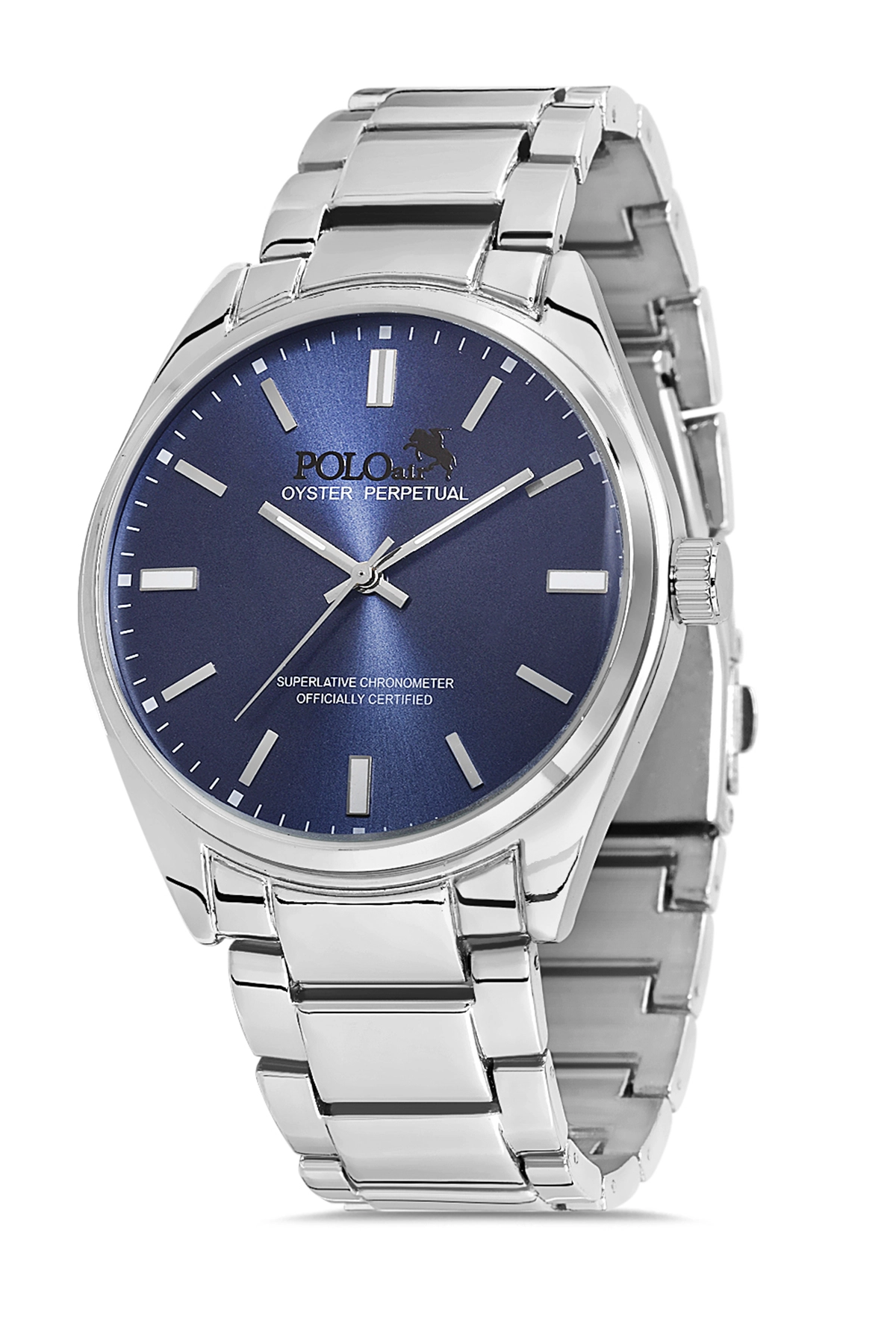 Polo Air Klasik Metal Kordon Erkek Kol Saati Gümüş-Lacivert PL-0832E2x