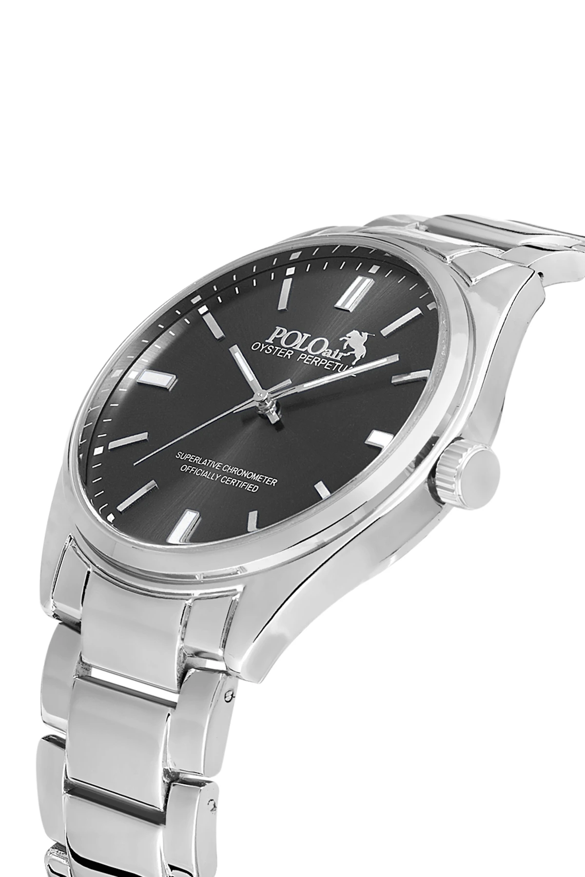 Polo Air Klasik Metal Kordon Erkek Kol Saati Gümüş-Siyah PL-0832E6x
