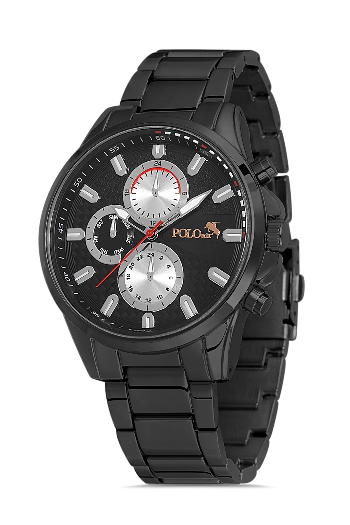 Polo Air  Metal Kordon Spor Erkek Kol Saati Siyah PL-0834E1x