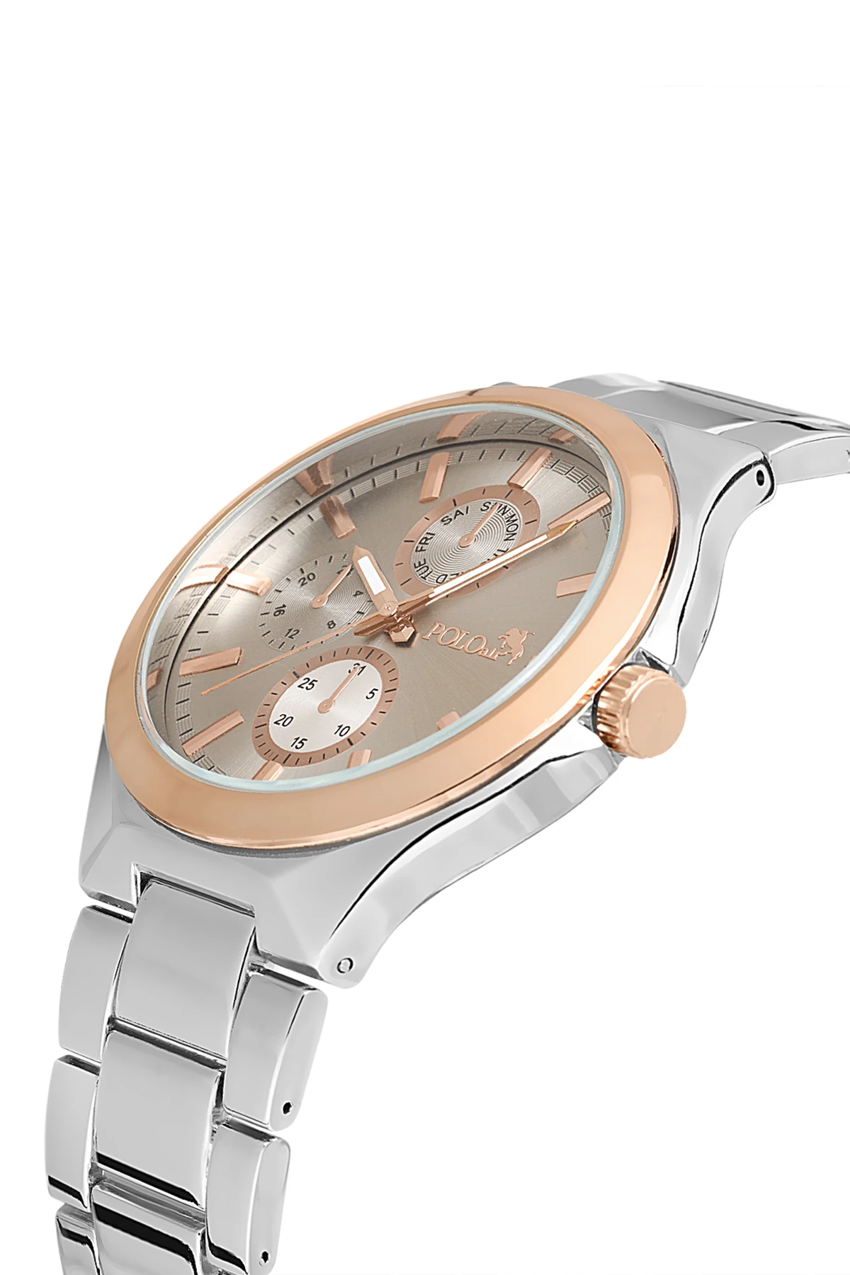 Polo Air Metal Kordon Spor Erkek Kol Saati Gümüş-Bakır PL-0838E3x