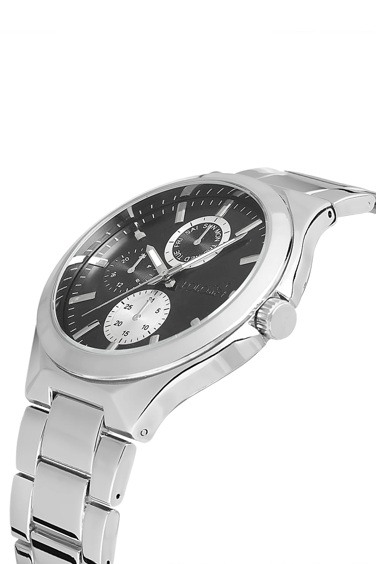 Polo Air Metal Kordon Spor Erkek Kol Saati Gümüş-Siyah PL-0838E4x