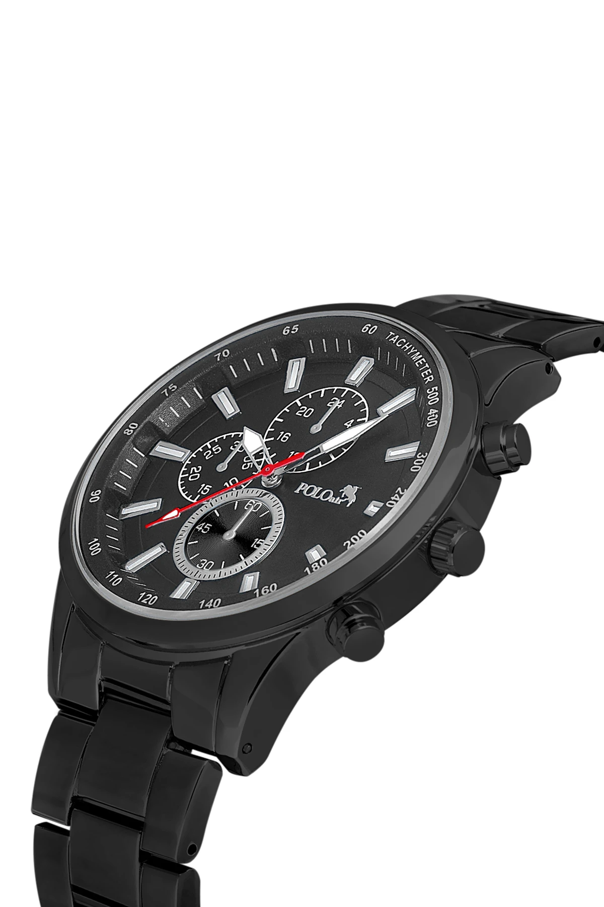 Polo Air Spor Metal Kordon Erkek Kol Saati Siyah PL-0848E1x